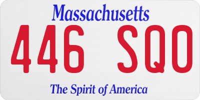 MA license plate 446SQ0