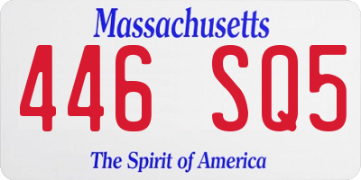 MA license plate 446SQ5