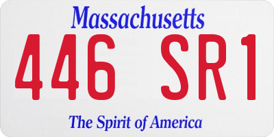 MA license plate 446SR1