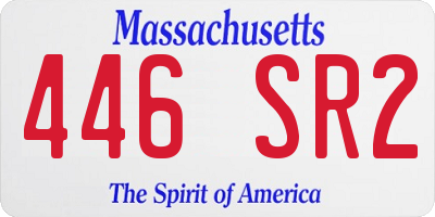 MA license plate 446SR2