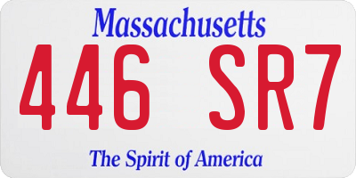 MA license plate 446SR7