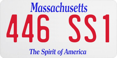 MA license plate 446SS1