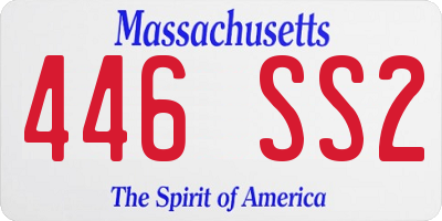MA license plate 446SS2