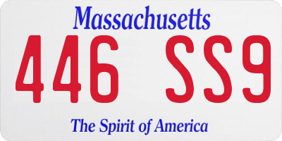 MA license plate 446SS9