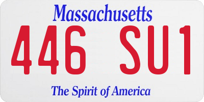MA license plate 446SU1