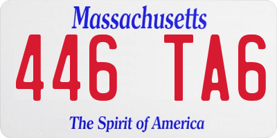 MA license plate 446TA6