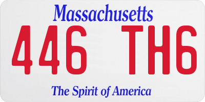 MA license plate 446TH6