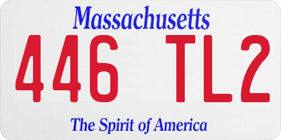MA license plate 446TL2