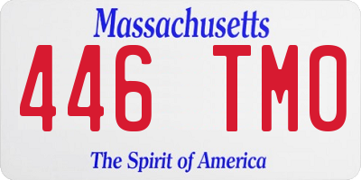 MA license plate 446TM0
