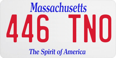 MA license plate 446TN0