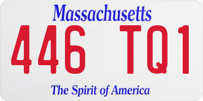 MA license plate 446TQ1