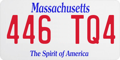 MA license plate 446TQ4