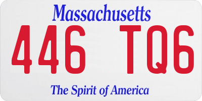 MA license plate 446TQ6