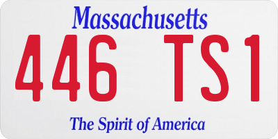 MA license plate 446TS1