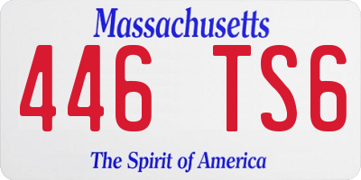 MA license plate 446TS6
