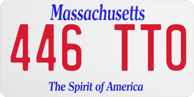 MA license plate 446TT0