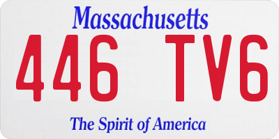 MA license plate 446TV6