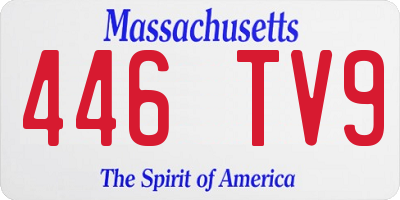 MA license plate 446TV9