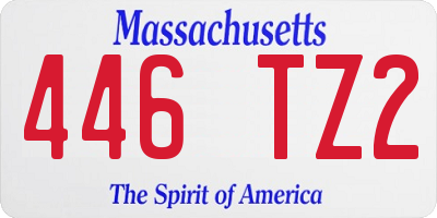 MA license plate 446TZ2