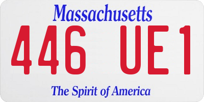 MA license plate 446UE1
