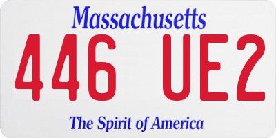 MA license plate 446UE2