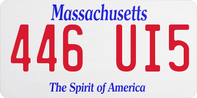 MA license plate 446UI5