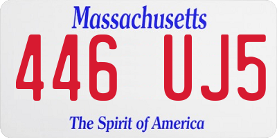 MA license plate 446UJ5