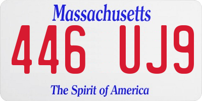 MA license plate 446UJ9