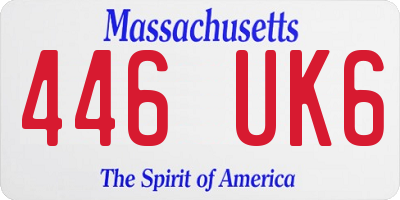MA license plate 446UK6