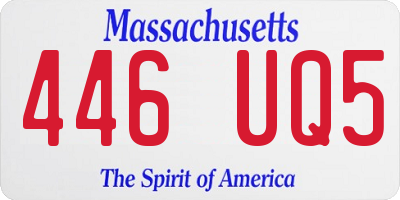 MA license plate 446UQ5