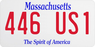 MA license plate 446US1