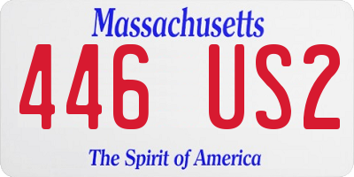 MA license plate 446US2