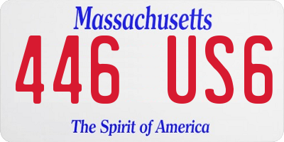 MA license plate 446US6