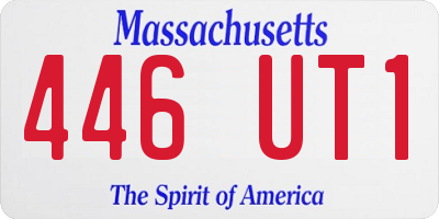 MA license plate 446UT1