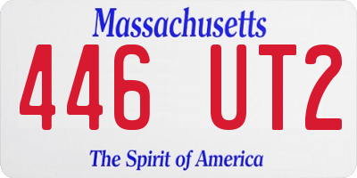 MA license plate 446UT2