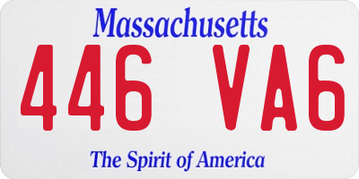 MA license plate 446VA6