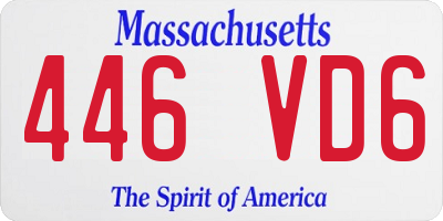 MA license plate 446VD6