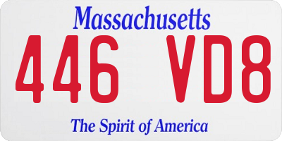 MA license plate 446VD8