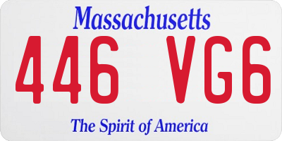 MA license plate 446VG6