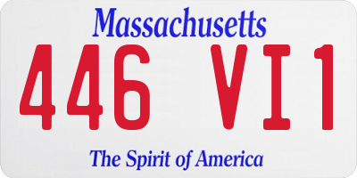 MA license plate 446VI1