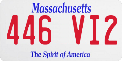 MA license plate 446VI2