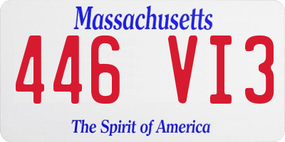 MA license plate 446VI3