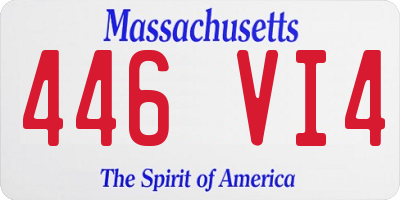 MA license plate 446VI4