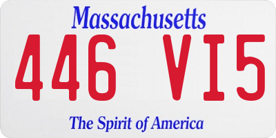 MA license plate 446VI5