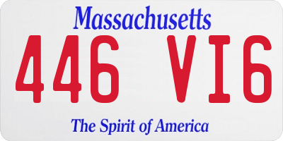 MA license plate 446VI6