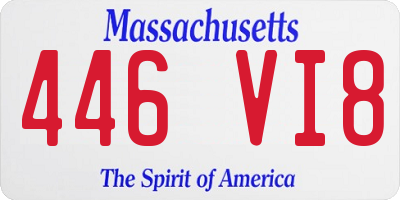 MA license plate 446VI8