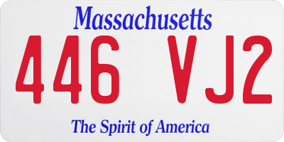 MA license plate 446VJ2