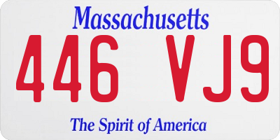 MA license plate 446VJ9