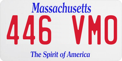 MA license plate 446VM0