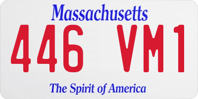MA license plate 446VM1